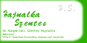 hajnalka szentes business card